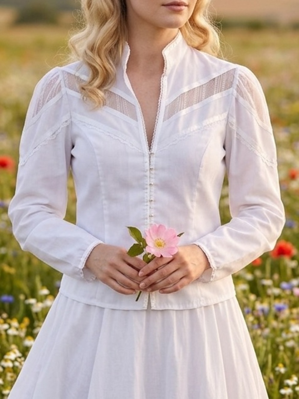 Gunnies by Gunne Sax Vintage Victorian Blouse